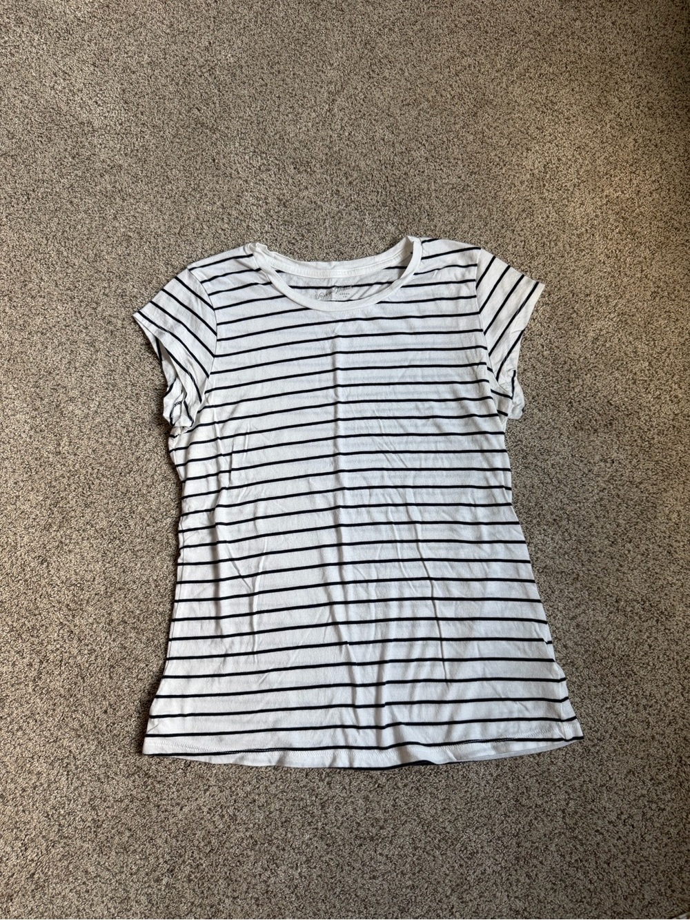 Universal Thread White Tee with Black Stripes
